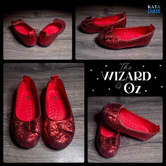 Dorothy Sequin Deluxe Child Shoe Extra Small Petit Size 10 Rubies 75 Anniversary - Picture 11 of 12